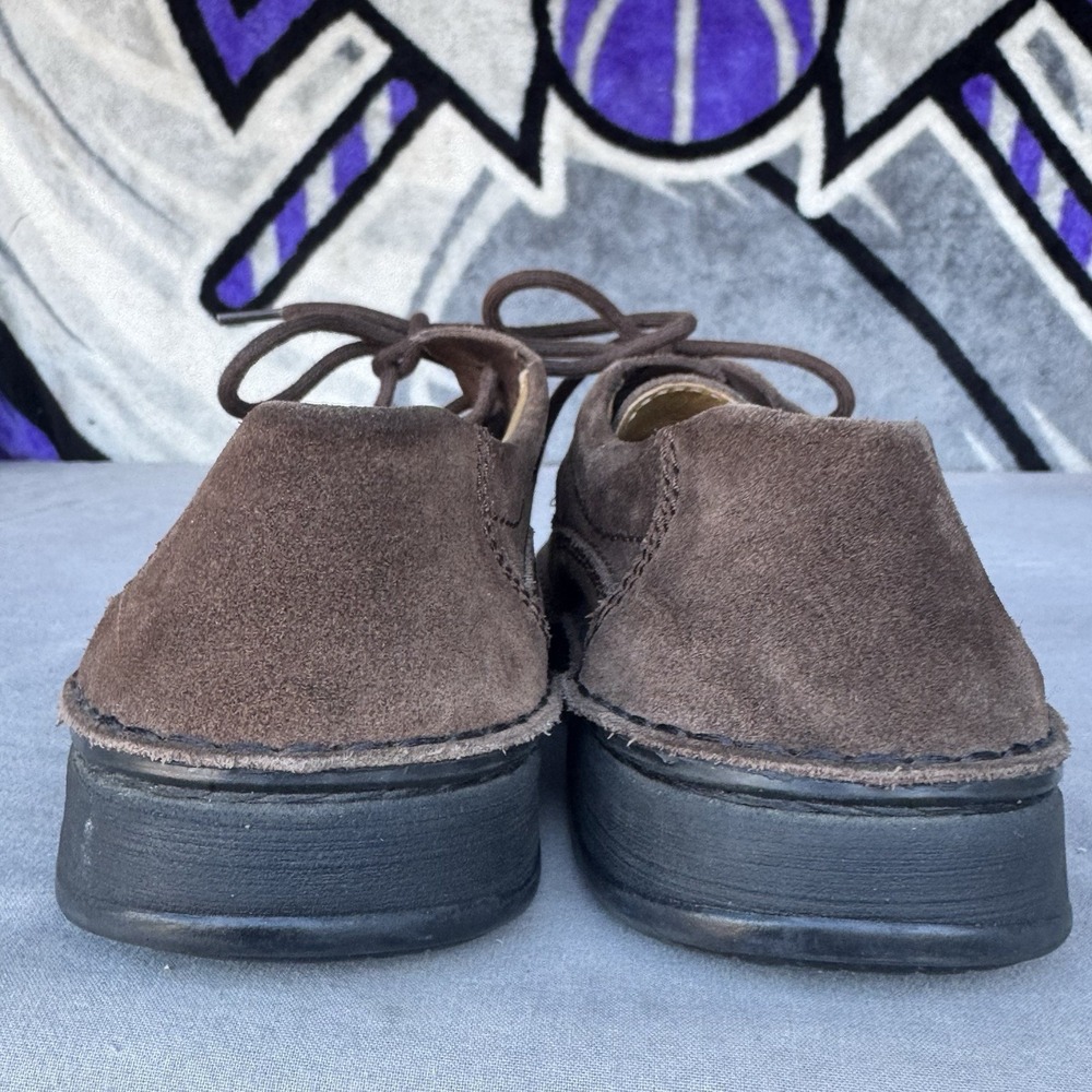 Size 45/M12 - Birkenstock Maine Lace Up Suede Leather Mocha Shoes - Picture 6 of 9